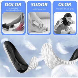 1 par Plantillas deportivas Para Pies De Esponja Acolchonables Antidolor Ortopedicas Antiolor Transpirables Arco De Absorción de impactos Ideal Para Correr Escalar Para Hombres y Mujeres (27 cm)