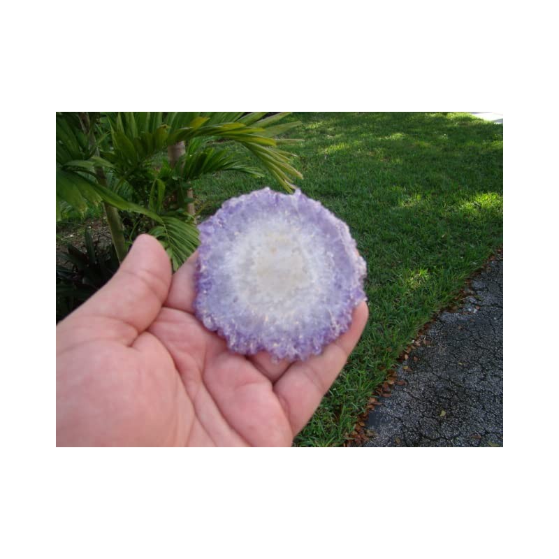 Ham8301 Amethyst slab round piece gemstone