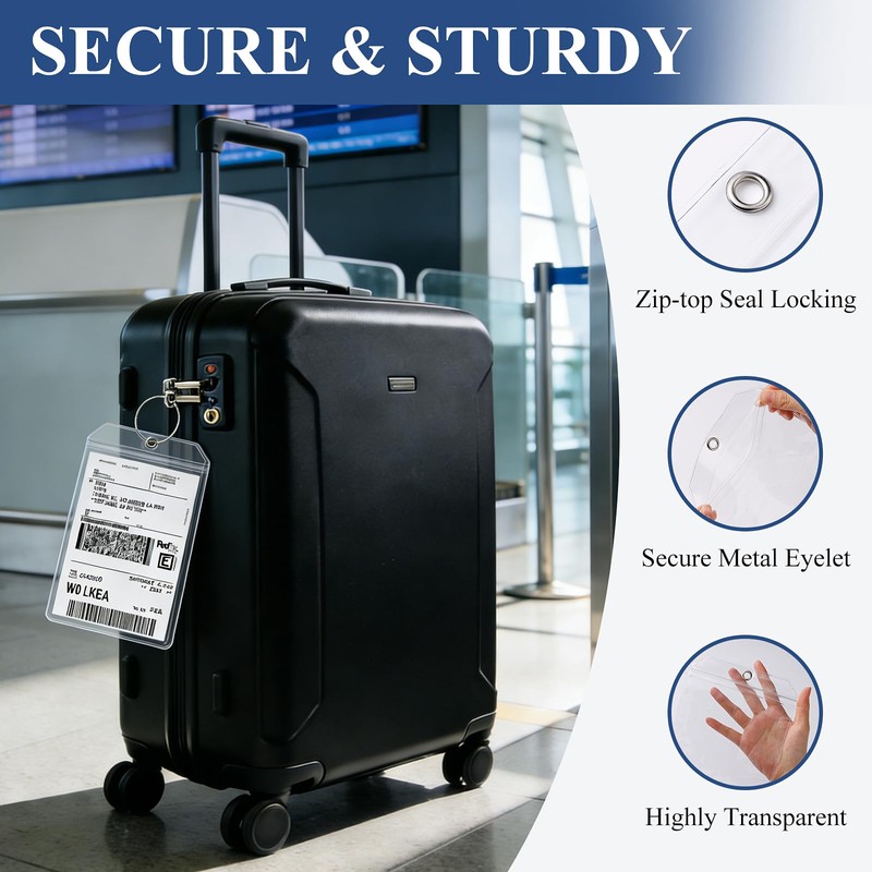 GhllGhyy 2 Pack Extra Large Golf Bag Shipping Label Holder