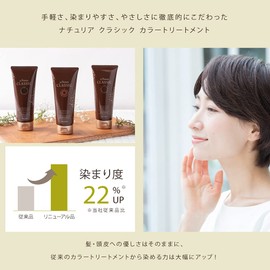 Azstyle Naturia Classic Color Treatment, 7.1 oz (200 g) Naturia Classic Brush Included (Natural Black, Set of 3)