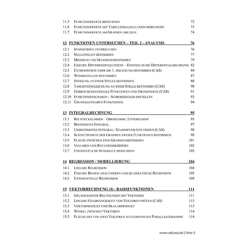 CALCUSO TI-Nspire CX II-T & II-T CAS Graphing Calculator Book
