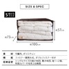 エムール 布団収納ケース エムールオリジナル 布団セット用 シングルゆとり 布団収納 布団収納袋 透明ビニール 持ち手付き ダブルジップ