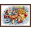 JOYSEWING Bread Kitchen Afternoon Tea Printed Pattern Counted Cross Stitch