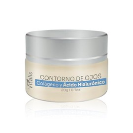 Contorno de Ojos con Ácido Hialurónico y Colágeno – Reduce Ojeras, Bolsas y Arrugas | Hidratación Intensa Día y Noche | Textura Ligera y Rápida Absorción – 20g