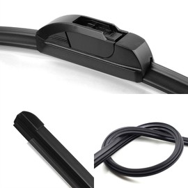 Halero 26"+16"+13" Windshield Wiper Blades Premium All-Season Durable and Quiet Silicone Wiper Blade for 2012-2016 Honda CRV and More Car(Set of 3)