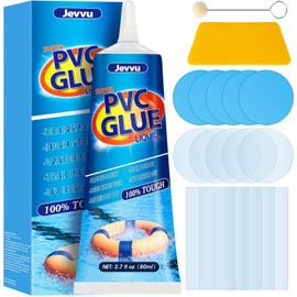 Air Mattress Patch Kit, Waterproof Vinyl Repair Kit, High Strength PVC Adhesive for Inflatables, PVC Boats, Vinyl Glue 50ml