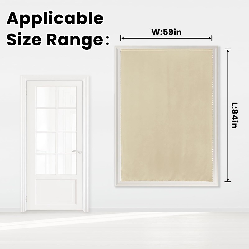 Self Adhesive Portable Blackout Curtains for Bedroom Easy to Install