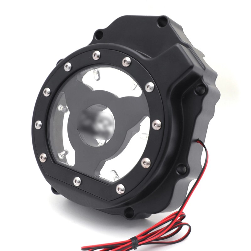 HONGK 2005-2008 Suzuki GSXR1000 Black w/ Blue LED Left Engine