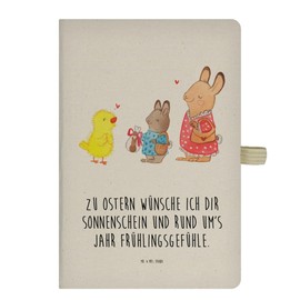 Mr. & Mrs. Panda DIN A4 Baumwoll Notizbuch Ostern Geschenke - Ostergeschenke, Osterdeko, Skizzenbuch, Tagebuch, Geschenke zu Ostern, Schokohase,