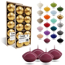 CANDLY Handmade© 10 x Premium Floating Candles, Diameter 45mm x 30mm, Elegant Home Decoration, Birthday & Name Day, Wedding, Night Illumination, Valentine's Day, Easter, Christmas