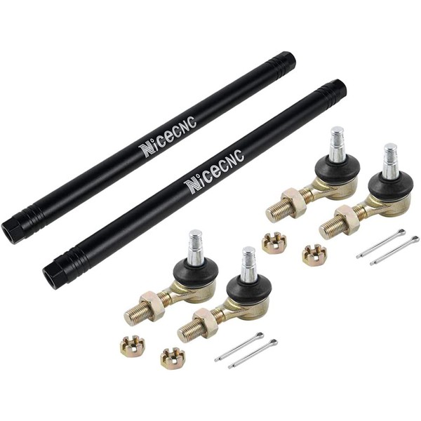 NICECNC Black Tie Rod Rods Shaft Compatible with Yamaha Raptor 700 YFM700R 2006-2020/700R YFM700R 2009-2020/700 YFM700 2013-2020/YFZ 450 2006-2013/YFZ450R 2009-2019 Replacement for 1PD-23831-00-00