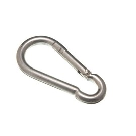 Snap Spring Clip Carabiner Hook 7 mm 9/32 Inch BZP Steel Pack of 2