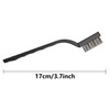 Septe Mini Black Stainless Steel Nylon Wire Brush, Crank Design,