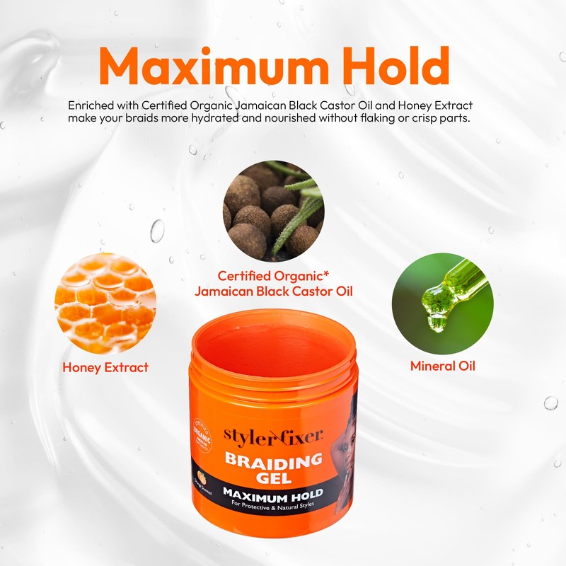 Red by Kiss Braiding Gel Maximum Hold Styler Fixer for