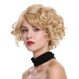 WIG ME UP - MINA-24H613 Women's Wig Short Wavy Wild Wave Blonde Platinum Blonde Mix Highlighted