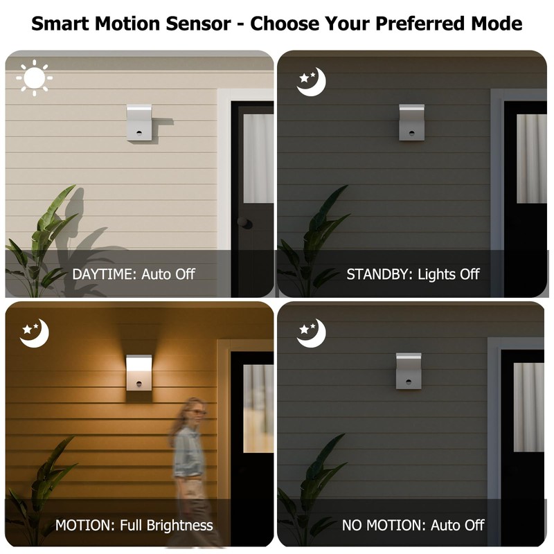 Lustrlach Motion Sensor Outdoor Light Fixtures Wall Mount,Exterior Wall Sconce,