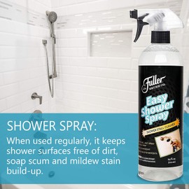 Fuller Brush Easy Shower Spray - No Scrub Shower Cleaner - Multi Surface Formula Keeps Surfaces Clean From Dirt, Soap Scum and Hard Water Stain Build Up Perfect for Shower Floors Walls (Pack of 2)