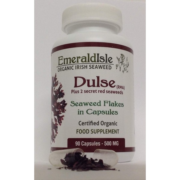 Emerald Isle Seaweed Vitamins and Minerals Dulse Seaweed Capsules Certified
