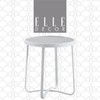 Elle Decor Mirabelle Outdoor Side Table in French White