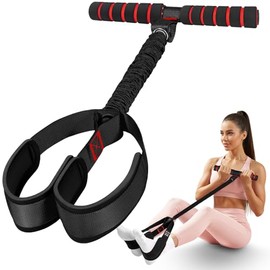 Bandas de resistencia de pedal con asas, bandas de ejercicio mejoradas para entrenamiento de cuerpo completo, núcleo, ABS, piernas, glúteos, brazos, p