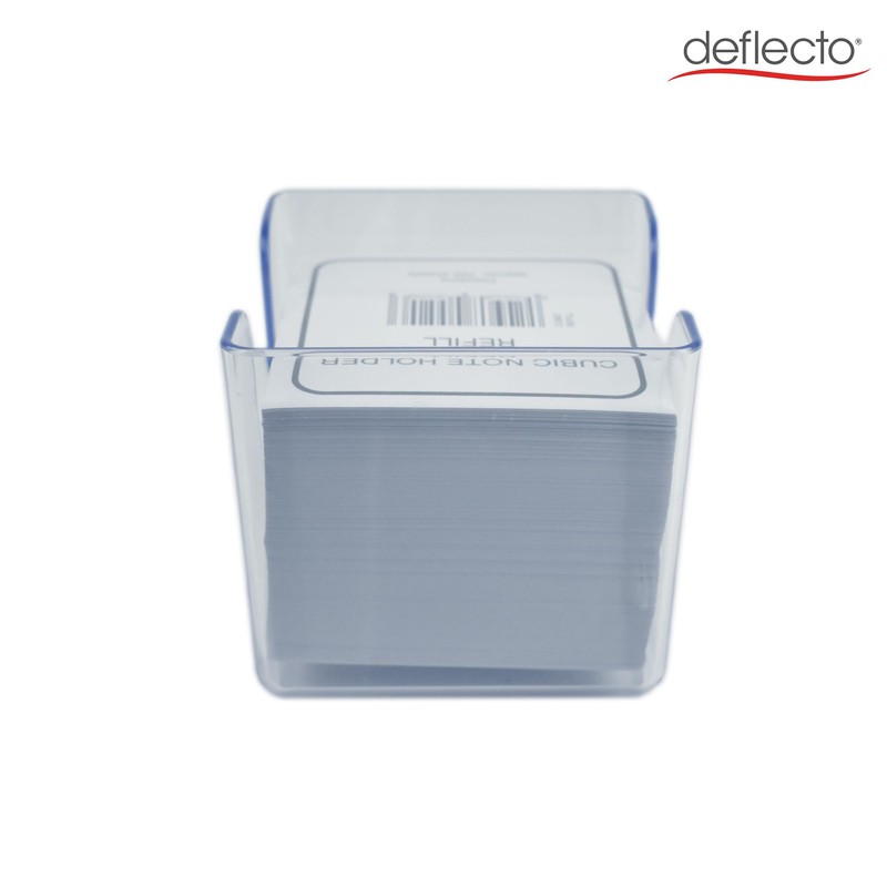 Deflecto Desk Notes Cube - Crystal Clear - Desktop Memo