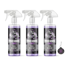 Hoosier Momma 16oz Car Tire Shine - Long-Lasting, High-Gloss Formula Enhances Tires with a Wet-Look Shine - Repels Dirt & Protects Rubber - Easy Spray-On for a Showroom Finish + Air Freshener (3-Pack)