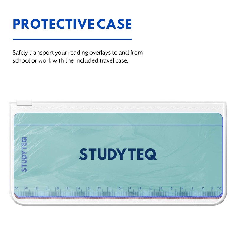 Studyteq 15 x Professional Dyslexia Coloured Reading Overlays And Rulers