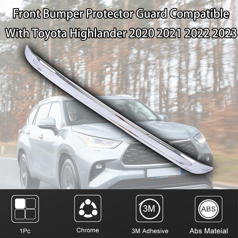 Front Bumper Protector Guard Compatible with Toyota Highlander 2020 2021