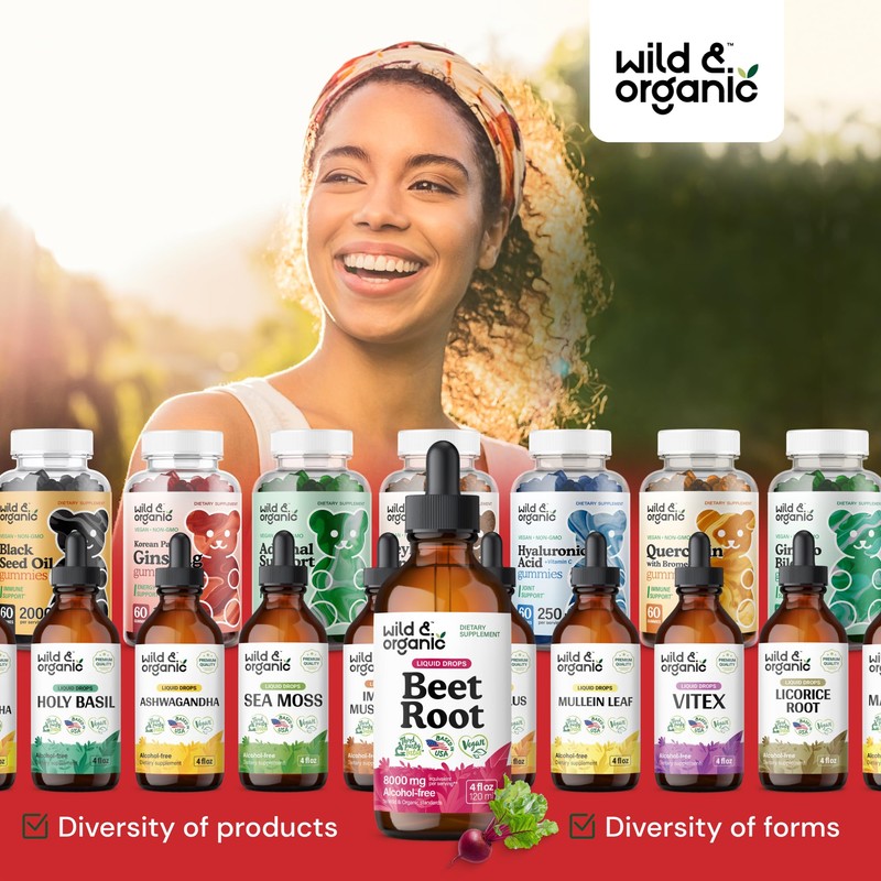 Wild & Organic Beet Root Extract Drops - 8000 mg