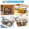 Wrrlors Freezer Organizers bins with Folding Handles，4 Pack Stackable Upright