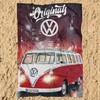 Large VW Volkswagen Fleece Blanket Bulli T1 Red 130 cm