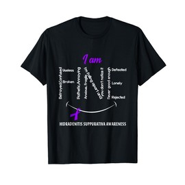 I Am Fine Hidradenitis Suppurativa Awareness Ribbon Purple T-Shirt