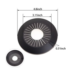 Mormchlots 10Pcs Black Wall Flange Pipe Cover Decoration, 50mm-78mm / 2"- 3" PP Plastic Escutcheon Water Pipes Drain Line Cover for Wall Pipe Tube Decoration (General Use)