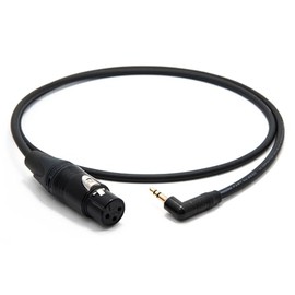 enoaudio Mogami 2893 Quad Camera Directional Microphone Cable DSLR Neutrik Gold 3.5 mm L Mini Jack - XLR Female, 20 cm