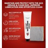 AGS Lith-Ease White Lithium Grease 1.25 oz Bundle with Microfiber