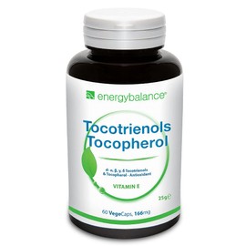 EnergyBalance Tocotrienol alpha-gamma - 4 tocopherols in 1 capsules with antioxidants - natural vitamin E complex - vegan, without additives - 60 VegeCaps of 54.1 mg