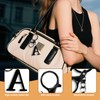 ORUZA Letter Keyring Alphabet Initial Keychain, Black Metal Letter Key