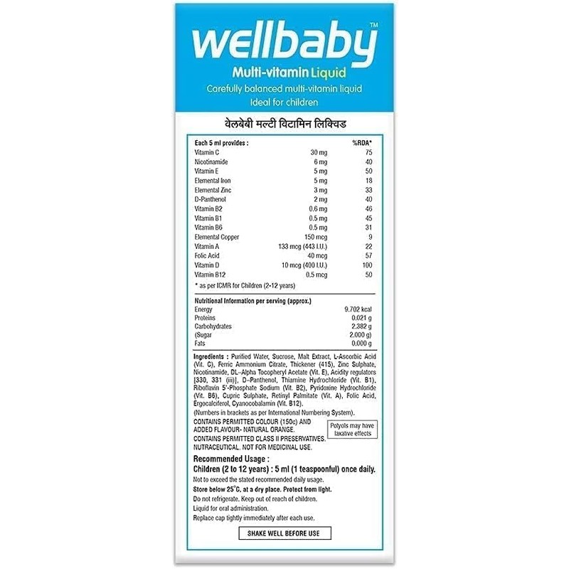 Generic We.llbaby Mu_ltivitamin Liquid for Baby