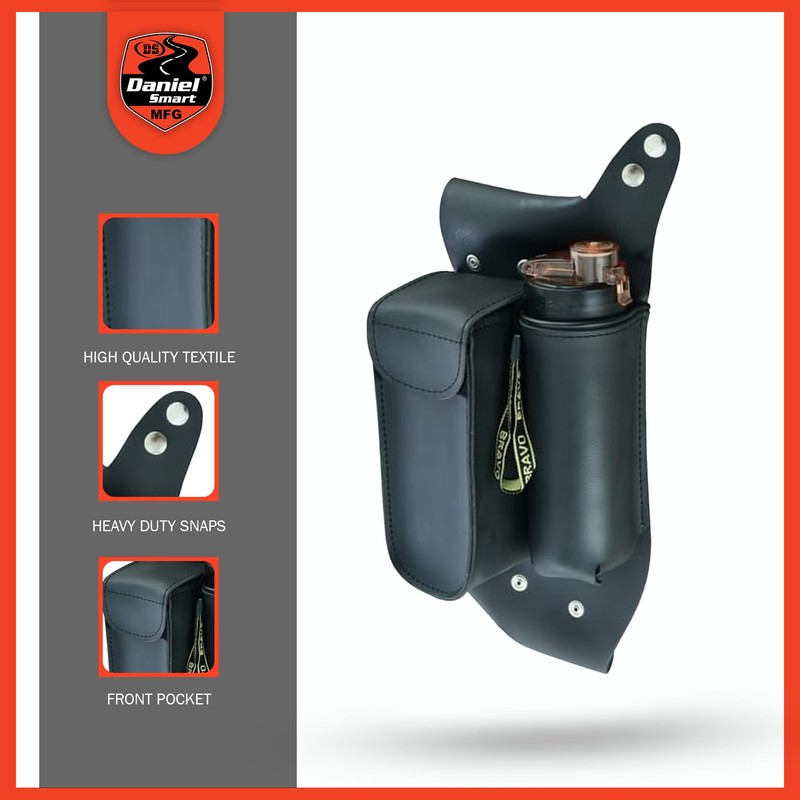 Daniel Smart Motorcycle Leather Crash Bar Bag Left Saddlebag Guard
