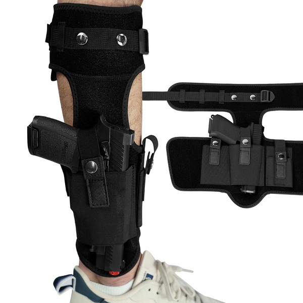 Ankle Holster for Concealed Carry, Gun Holster with Magazine Pouch,