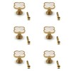 Susenya Four Leaf Clover Shape Cabinet Knobs,6-Pack, Dresser Knobs Brass