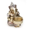 TEMPELWELT® Decorative Figure Ganesh with Tea Light Holder 11 cm,