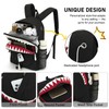 Kouxunt Luminous Shark Backpack for Teen Boys, Cool Elementary Middle