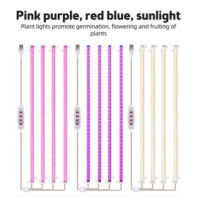 LED Plant Grow Light Strips 8W 84+84LED 22.7lm Bright Grow