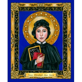 Trinity Stores Religious Art Giclee Print - 8x10 St. Elizabeth Ann Seton-b by Brenda Nippert