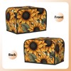 JXDXHCW Sunflower Pattern 2 Slice Toaster Cover Wide Slot Dustproof