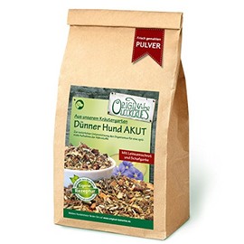 Original-Leckerlies: Dünner Hund AKUT Kräutermix**Pulver**, 250g Hundekräuter in Pulverform, Kräuter für Hunde, Hundefutter - Naturprodukt für Hunde, barfen