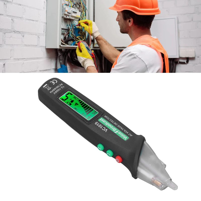 VC1019 Voltage Test Pen, Non-Contact Voltage Tester with LCD Display,