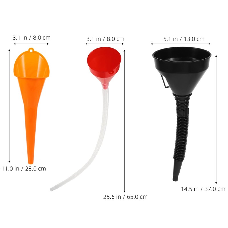 OSALADI 1 Set Refueling Funnel Oil Replacement Funnel Flexible Funnel