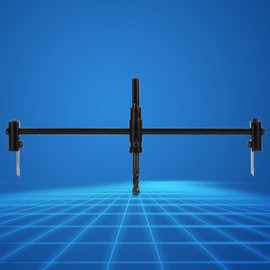 Circle hole cutter, Adjustable 40-300mm Carpentry Cutter for Wood Drilling, Freehand or with Drill Press